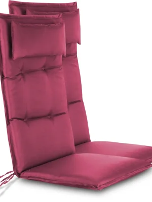 2 Hochlehner Stuhlauflagen Sitzpolster Brombeere Knallerangebot