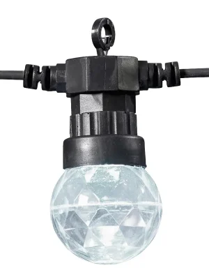 Disco Lichterkette 9,5 m mit 10 Kugeln aus Kunststoff Super-Preis