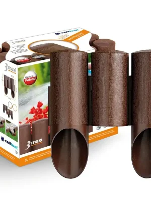 Maxi Rasenkante Palisade 2,1 m braun 3er 24,2 cm Mega-Angebot