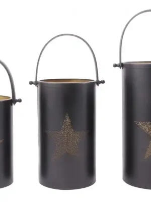 3er Set Windlicht Stern Mega-Angebot
